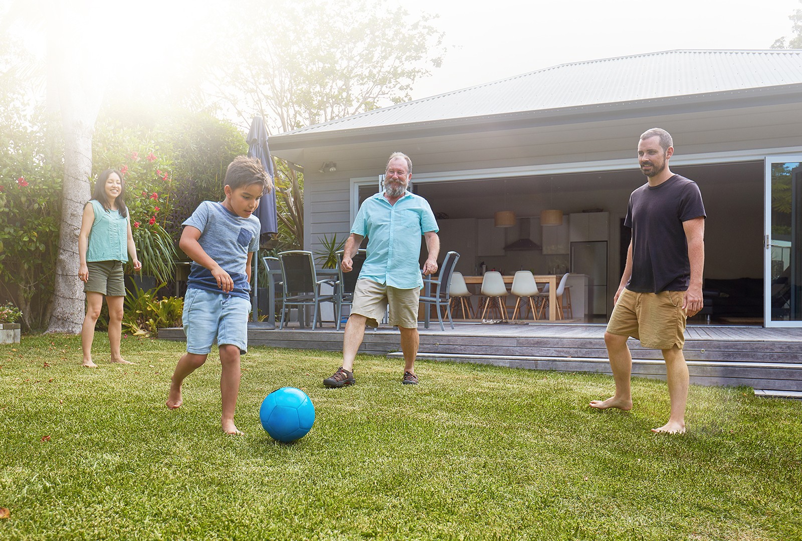 NZ Hearing Family Playing Ball v2