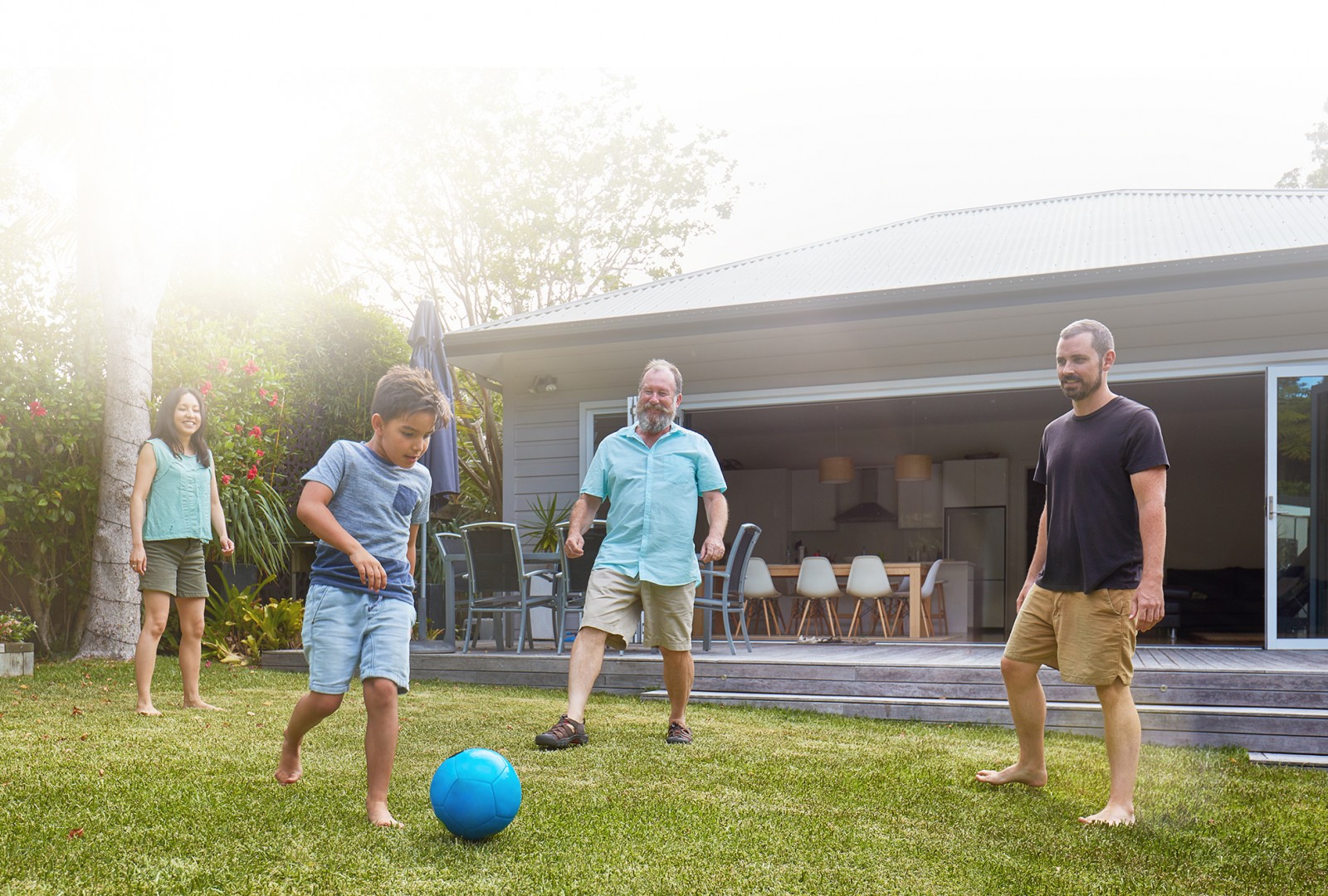 NZHearing FamilyPlayingBall